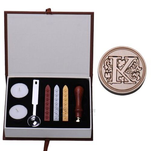 Personalized Seal Stamp Initial Letter Vintage Alphabet Wax