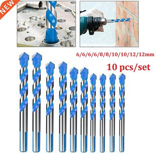 10Pcs Glass For Wood Tile Set Bits Drill Triangle Bit