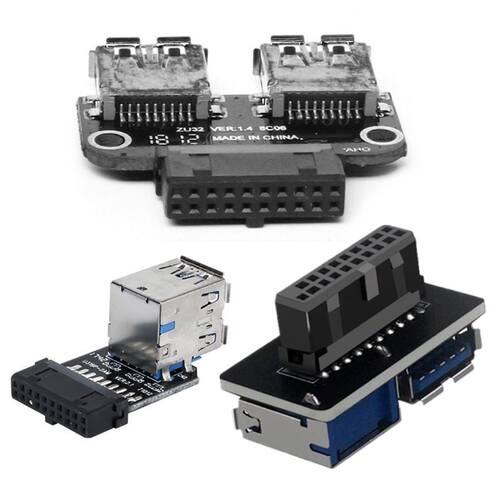 20Pin to Double USB.0/.1 Adapter Converter Desktop Board 1