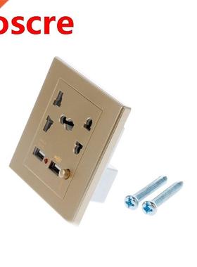 Dual USB LED Electric Wall Charger Station Socket Adapter Po