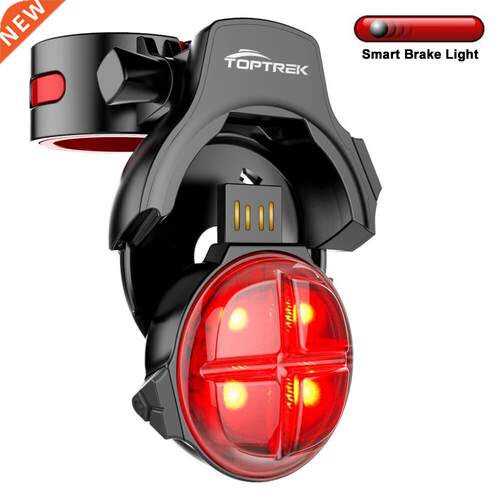Toprek Bicycle Smart Auto Brake Sensing Taillight IPx5 Water