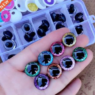 30 pcs/Box Clear 3d Glitter Safety Eyes For Toys Puppet Croc