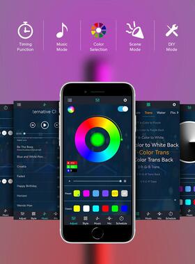 Musc Corner Floor Lamp Dream Color 12V SK6812 RGBW LED Lgh