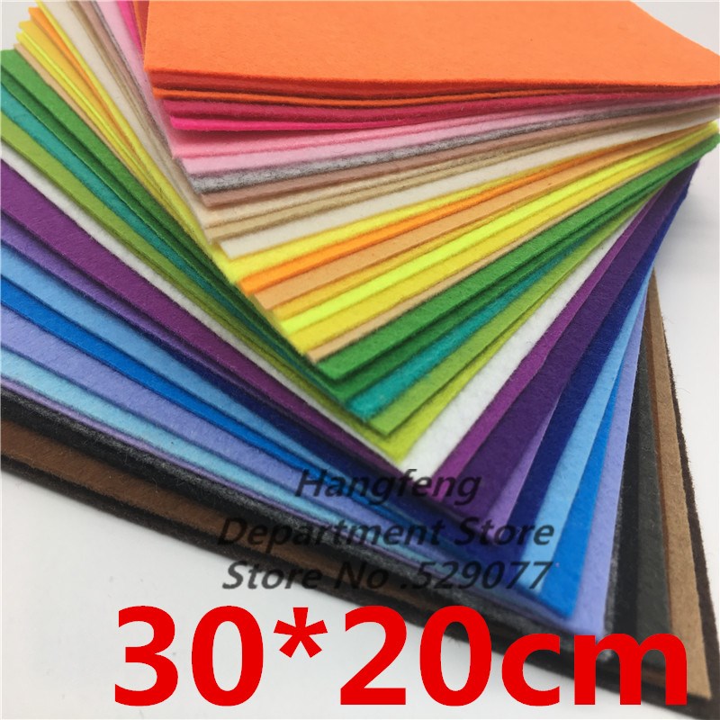 40pcs 30*20 Mix Colors Non Woven Fabric 1MM Thickness Felt C