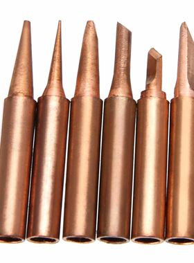 6pcs Copper Solder Iron Tips 900M-T Lead Free Welding Tools