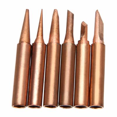 6pcs Copper Solder Iron Tips 900M-T Lead Free Welding Tools