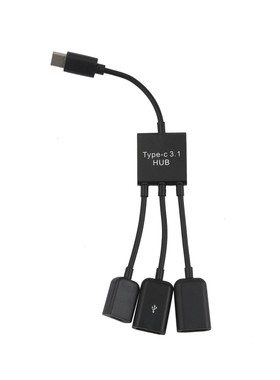 CARPRIE Type C Cable 3 in 1 USB C OTG Host Cable Hub Cord A