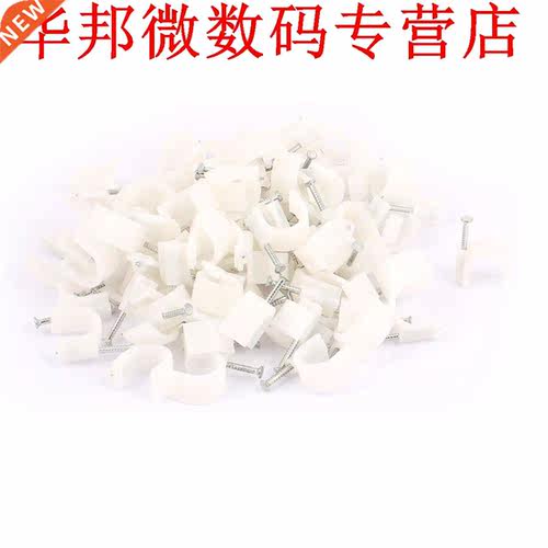 100pcs muurbeugel, 14mm, clip-op elektrische kabel met fixin