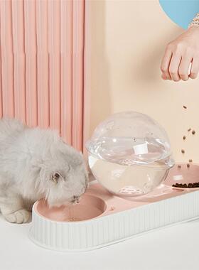 Plastic Pet Feeding Drinkers Cat Dog Automatic Feeder Drinki