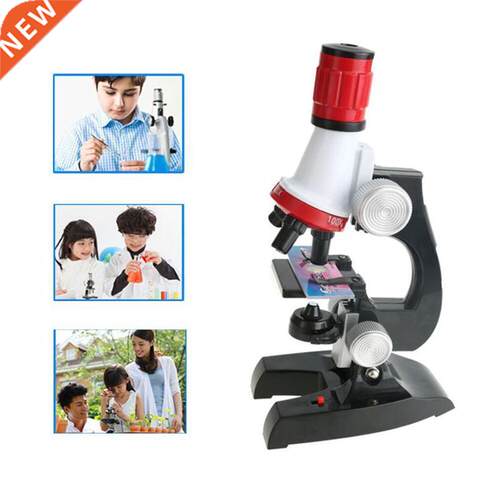 Microscope Kit Lab Led 100X-400X-1200X Home School Science E