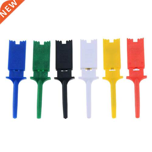 6pcs Latest Multimeter Lead Wire Kit Test Hook Clip Set Colo