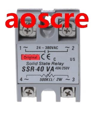 10 pcs SSR-40VA Single-Phase Solid State Relay Voltage Regul