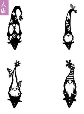 Metal Branch Gnome Garden Decoraton Sgn Home Lawn Yard Dec