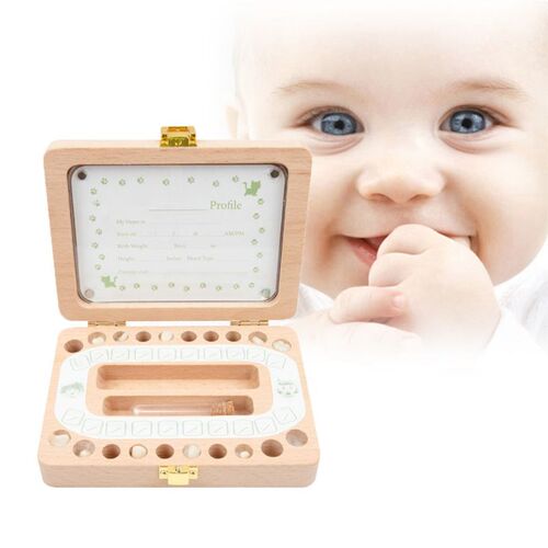 Wooden Photo Frame Fetal Hair Deciduous Tooth Organizer Milk