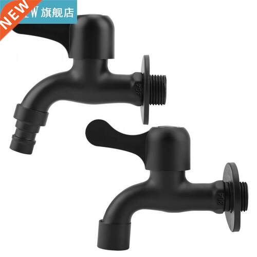 Stainless Steel Black Wall Mount Tap Garden Water Faucet for