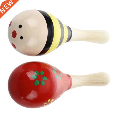 2 X Wood Maracas Musical Instrut Toy Kids