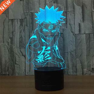 D Lamp Anime Naruto Sasuke LED Night Light Action Figure C
