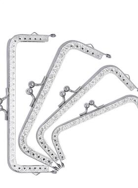 Sliver  Purse Handbag Handle Coins Bags Metal Kiss Clasp