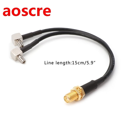 Y Type SMA Female To 2 x TS9 Male Plug Splitter Combined Pig