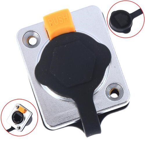 New RJ45 Waterproof Connector Female Panel Mount Sockets Eth