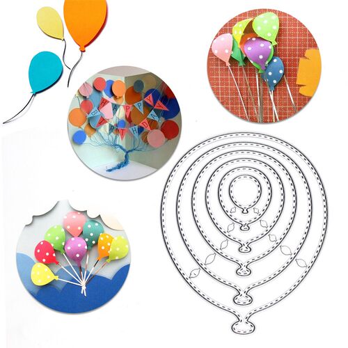 6PCS/lot Balloons Metal Cutting Dies Stencil Die Cut Scrapbo