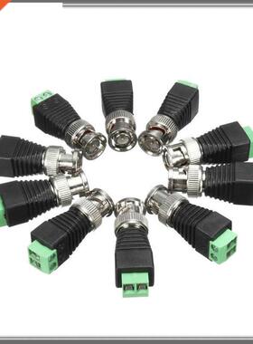 10Pcs/lot Coaxial Coax CAT5 BNC UTP Male Connector for CCTV