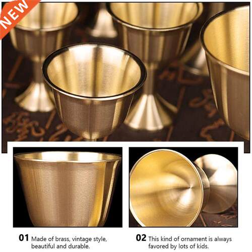 European Style Vintage Brass Wine Glasses Goblet Metal Tumbl