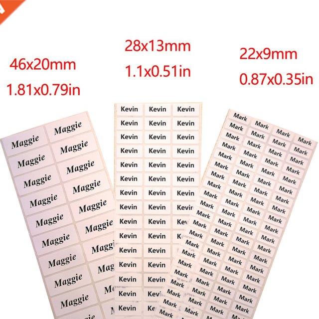 3Size Custom Name Stickers White Waterproof Personal Office