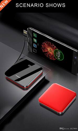 PISEN 10000 MAh Portable Mini Power Bank Charging USB Power