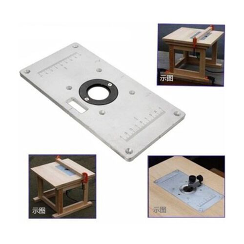 235x120x 8mm Aluminum Router Table Insert Plate w/ 4 Rings