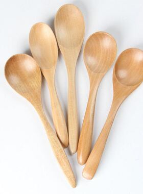 Wooden Spoon,1 Pieces Wood Soup Spoons for Eating Mixing Sti