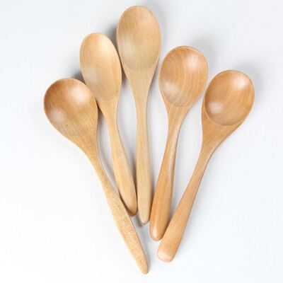 Wooden Spoon,1 Pieces Wood Soup Spoons for Eating Mixing Sti