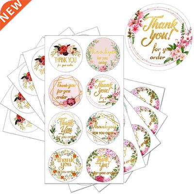 20 Sheets(160pcs) 8 Desgns Round Thank You for Your Order