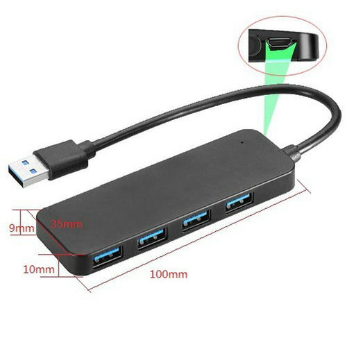 NEW USB 3.0 HUB 4 Ports External Splitter with Micro USB Por