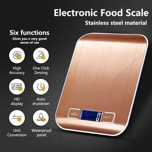 Digital LCD Food Scales Electronic Stainless Steel Ounces Mu