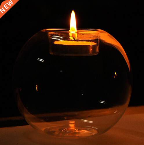 1PC 8-10cm round hollow glass candle holder wedding candlest