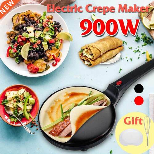 900W 220V Non-stick Electric Crepe Pizza Maker Pancake Non-s