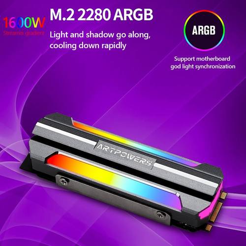 M.2 SSD Heat Sink Radiator Aluminum Alloy Plate ARGB M.2 228