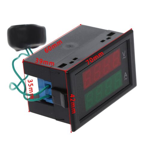 AC80-300V 100A Digital Current Ammeter Voltmeter Dual LED Di