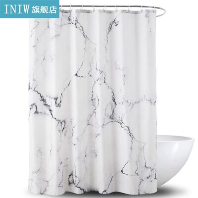 RecabLeght Printed Polyester Waterproof Shower Curtain Bathr