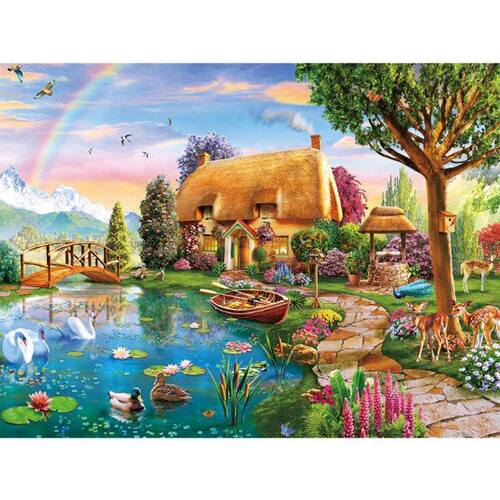 4 Pack House 5D  Diamond Painting Kits Full Drill Rhinest