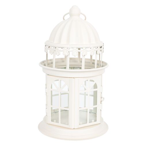 1PC Wrought Iron Glass Wind Lamp Candleholder Creative