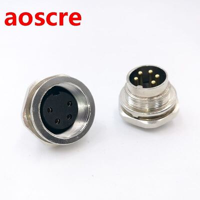 Sensor Connector M16 Flange Socket MaleFemale panel back mo