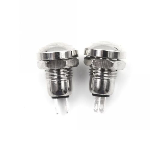 2Pcs/lot 8mm Metal Momentary 1NO 2Pin Mini Push Button Switc