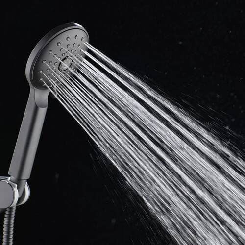 Metal Bathroom Hand Held Black Shower Head with Long Hose Hi