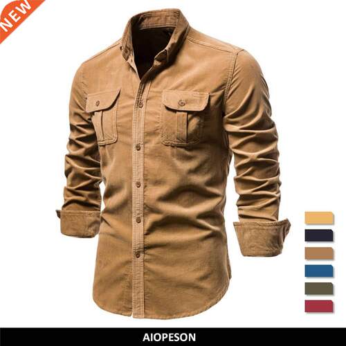 2021 New Single Breasted 100% Cotton Men's Shirt Busines