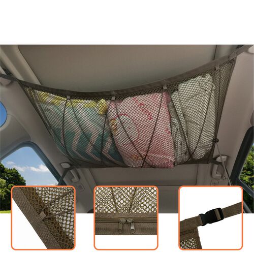 Car Ceiling Storage Net Pocket-Universal Car Roof Interior C