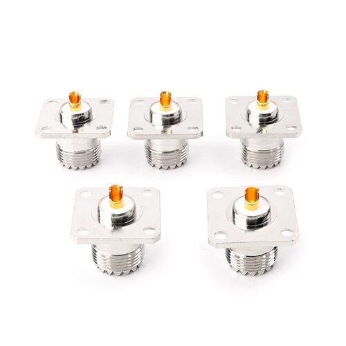 5pcs UHF SO239 Female Flange Panel Chassis Deck Mount Adapte