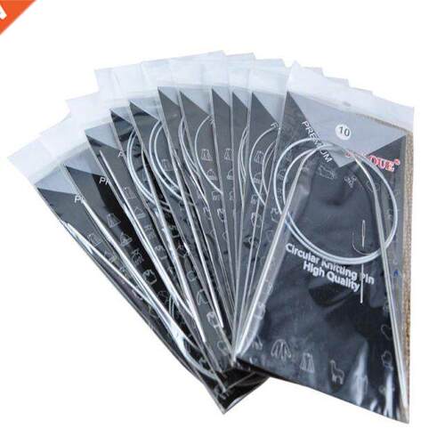 11Pcs 80cm Stainless Steel Circular Knitting Needles Crochet