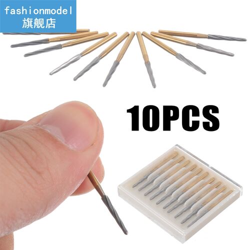 10Pcs/Set Titanium Tungsten Steel Dental Tungsten Burs Lab D